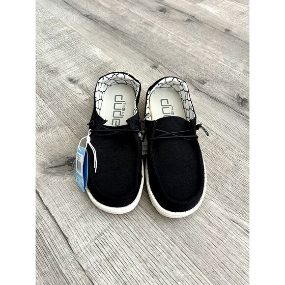 Hey Dude Shoes-Wendy Youth-Linen Black-size Y1-NEW! - Picture 2 of 6